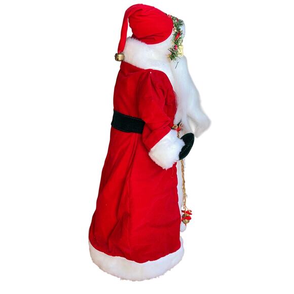 Vintage Santa Claus Tree Topper Mervyn's Paper Mache Face Made Taiwan 18” - Picture 5 of 8